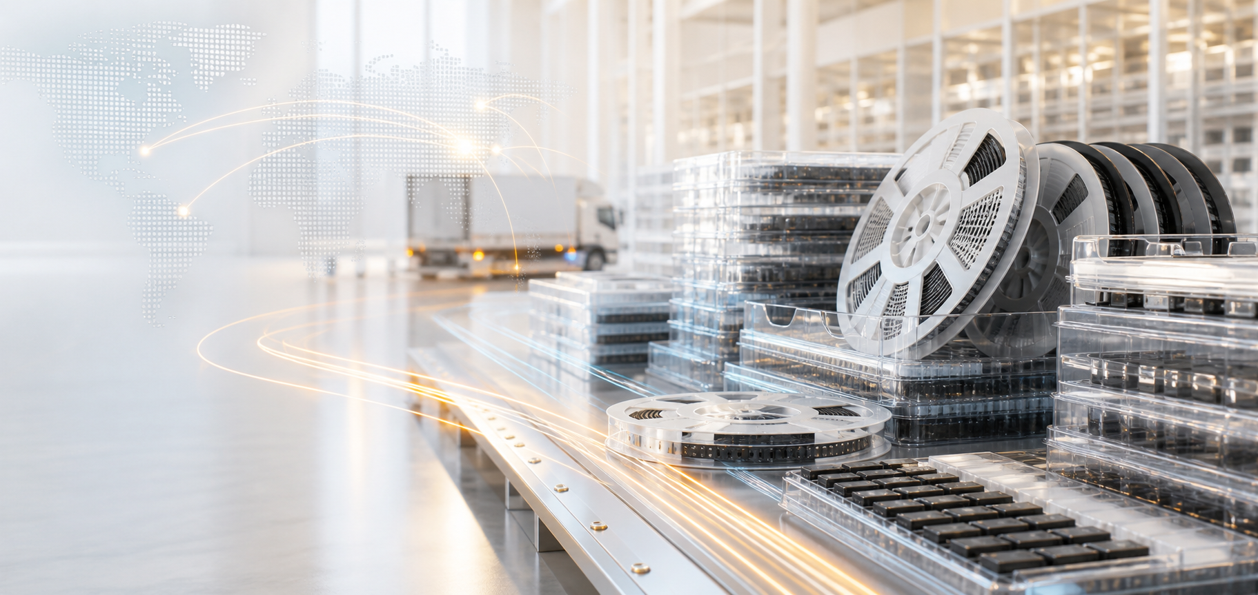 Electronic components prepared for global delivery